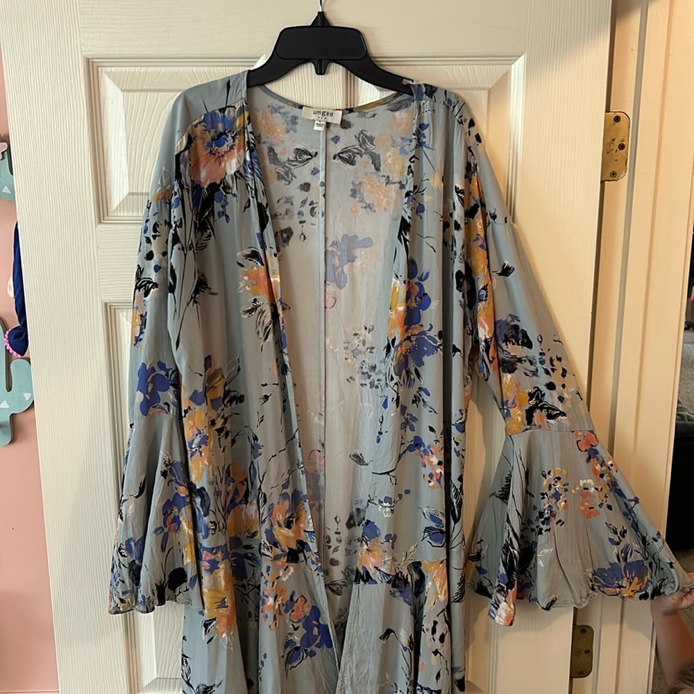Umgee Multicolored Duster Kimono Size L